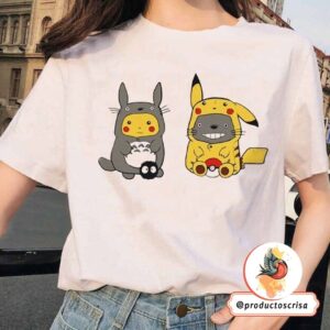 Camiseta Pikacu Totoro