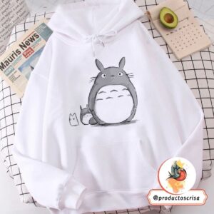 Hoodie Totoro Blanco