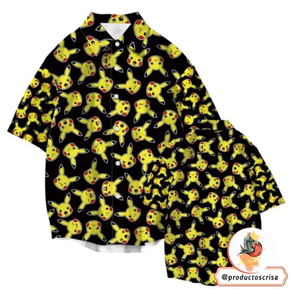 Camisa Pikachu Negra