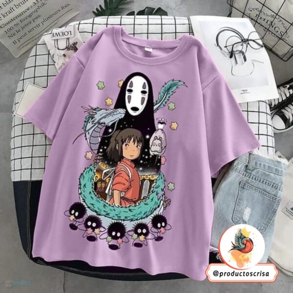 Camiseta Viaje de Chihiro Morada