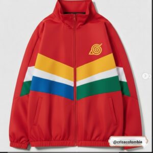 Chaqueta Naruto Uzumaki Roja Oversize - Productos Crisa